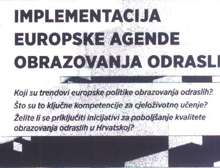 Prezentacija projekta "Implementacija europske agende obrazovanja odraslih"