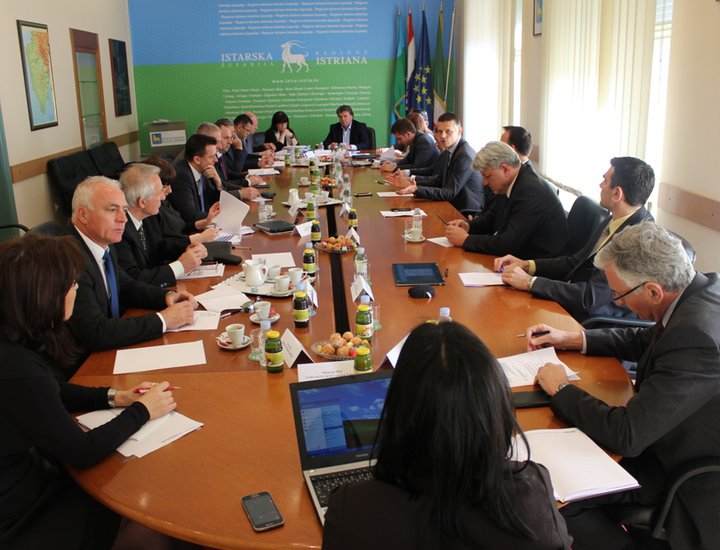 Il Presidente della Regione Istriana Valter Flego ha ospitato il 7° Incontro coordinativo dei Presidenti delle Regioni della Croazia adriatica