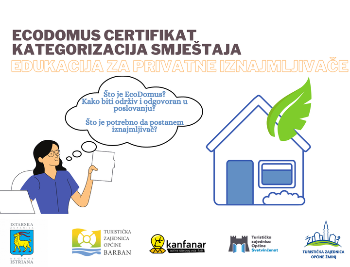 Održana edukacija: „Certificiranje eko-prijateljskog smještaja „Eco Domus“ i kategorizacija privatnog smještaja