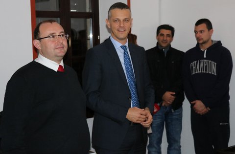 Il Presidente Flego all'apertura del Centro per i visitatori a Sanvincenti