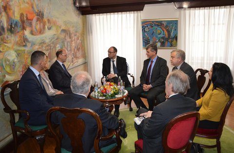 I Ministri italiani Angelino Alfano e Beatrice Lorenzin in visita alla Regione Istriana