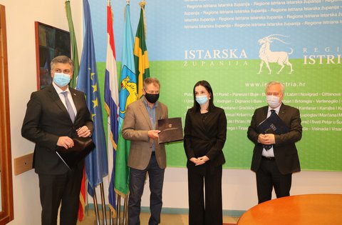 Incontro di lavoro fra il presidente Radin e il sindaco Miletić con il presidente del Governo della Repubblica di Croazia