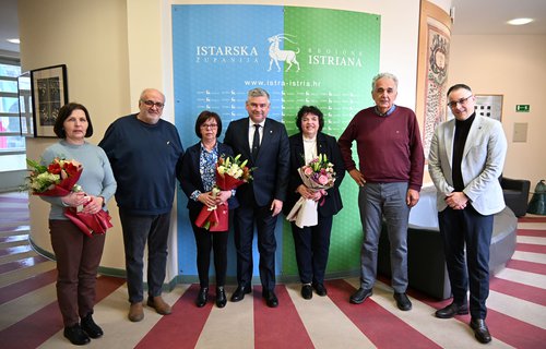 Istarski župan Boris Miletić upriličio prijem za djelatnike Istarske županije koji odlaze u mirovinu