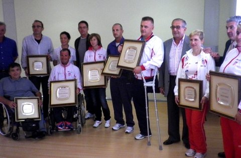 Ricevimento nel palazzetto dello sport "Mate Parlov" per gli atleti istriani che hanno partecipato alle Paraolimpiadi