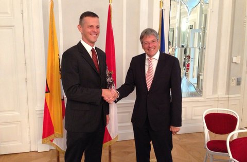 Il Presidente della Regione Istriana Valter Flego a Klagenfurt per una serie di colloqui d'affari