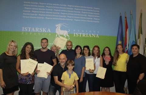 Ricevimento e consegna dei diplomi per il ventesimo anniversario del programma Eurodyssee nella Regione Istriana