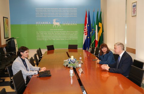 Župan Miletić upriličio prijem za ravnatelja Nastavnog zavoda za javno zdravstvo dr. Stojanovića
