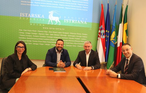 Incontro di lavoro tra il presidente della Regione Boris Miletić e il sindaco della Città di Pola Filip Zoričić