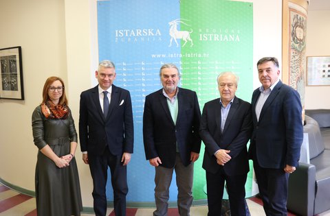 Župan Miletić primio župane u prethodnom razdoblju Jakovčića i Radina: Istra je najrazvijenija i najdinamičnija regija u Hrvatskoj i šire