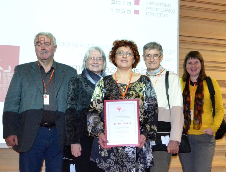 Sonji Grozić-Živolić priznanje Hrvatskog psihološkog društva "Marulić: Fiat Psychologia"