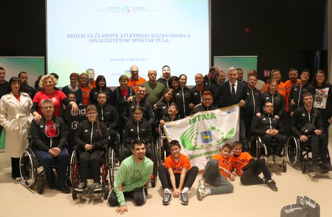 Istra - Europska regija sporta 2025. - Župan Miletić upriličio prijem za Atletski klub Spektar Pula