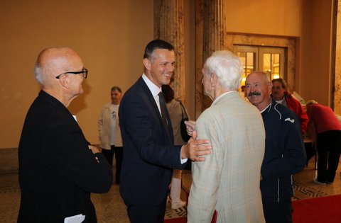 Il Presidente Flego all'apertura dei X Giochi sportivi dell'Associazione pensionati della Regione Istriana