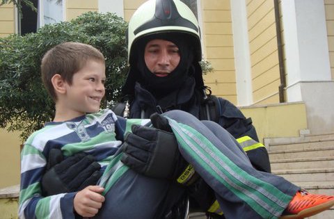 Vježba evakuacije osnovne škole i dječjeg vrtića Oprtalj