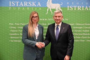 Istarski župan Boris Miletić održao radni sastanak s načelnicom Općine Lupoglav Ivom Šuperinom