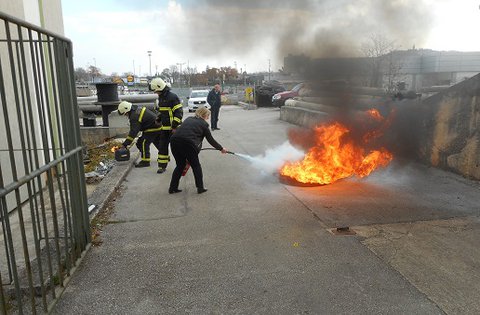 Elektroistra Pula, Terenska jedinica Labin,  vježba evakuacije i spašavanja