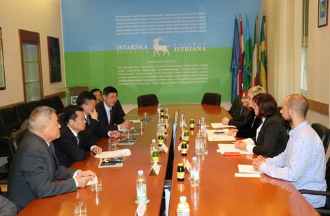 La delegazione della provincia cinese dello Zhejiang in visita alla Regione Istriana