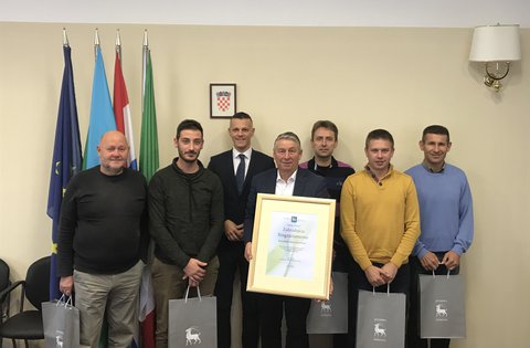 Prijem župana Flega za predstavnike Boćarskog kluba Istra Poreč