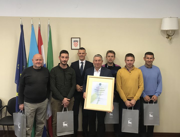 Prijem župana Flega za predstavnike Boćarskog kluba Istra Poreč