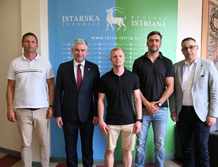 Il Presidente della Regione Boris Miletić ha ricevuto il campione croato di pugilato Patrik Licul