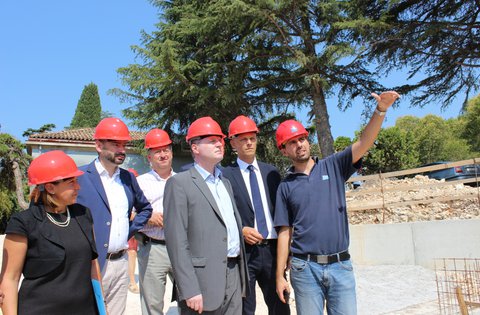 Il Ministro della sanità  e il Presidente della Regione Istriana in visita al cantiere del nuovo Ospedale