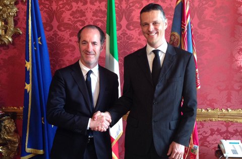 Il Presidente Flego nella sua prima visita ufficiale alla Regione Veneto