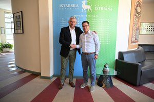 Istarski župan Boris Miletić primio načelnika Raše Lea Knapića