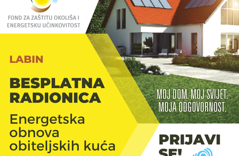 Besplatna radionica za građane o Programu sufinanciranja energetske obnove obiteljskih kuća - PRIJENOS UŽIVO