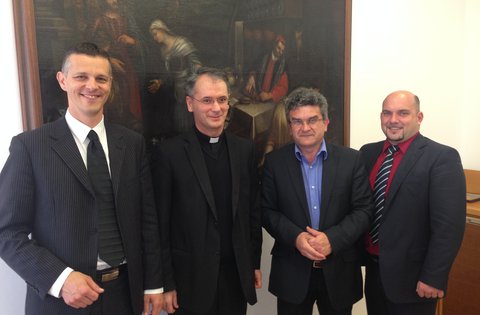 Župan Flego na prijemu kod porečko-pulskog biskupa povodom Uskrsa