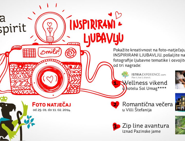 Istra Inspirit foto-natječaj: "Inspirirani ljubavlju" od 29. siječnja do 11. veljače 2014.